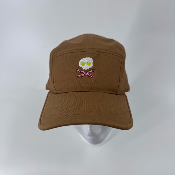 The Park - Unisex Brown Cap with Skull Embroidery - Picture 2 of 7